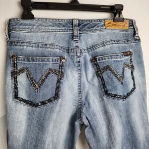 Seven7 Distressed Embellished Skinny Jeans | Women's 12